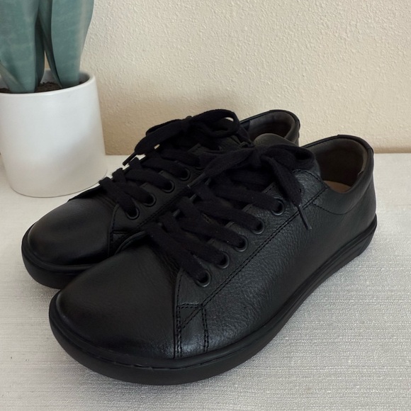Birkenstock Black Leather Casual Orthotic Sneakers - Picture 4 of 14